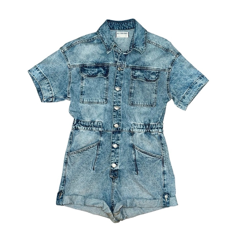 We The Free Free People Marci Cuffed Romper Size Small